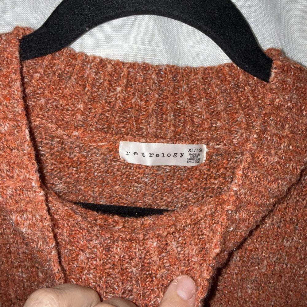 Retrology Women's Orange Knit Sweater XL - Picture 3 of 4